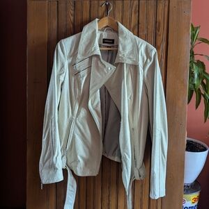 Danier Cream Leather Jacket